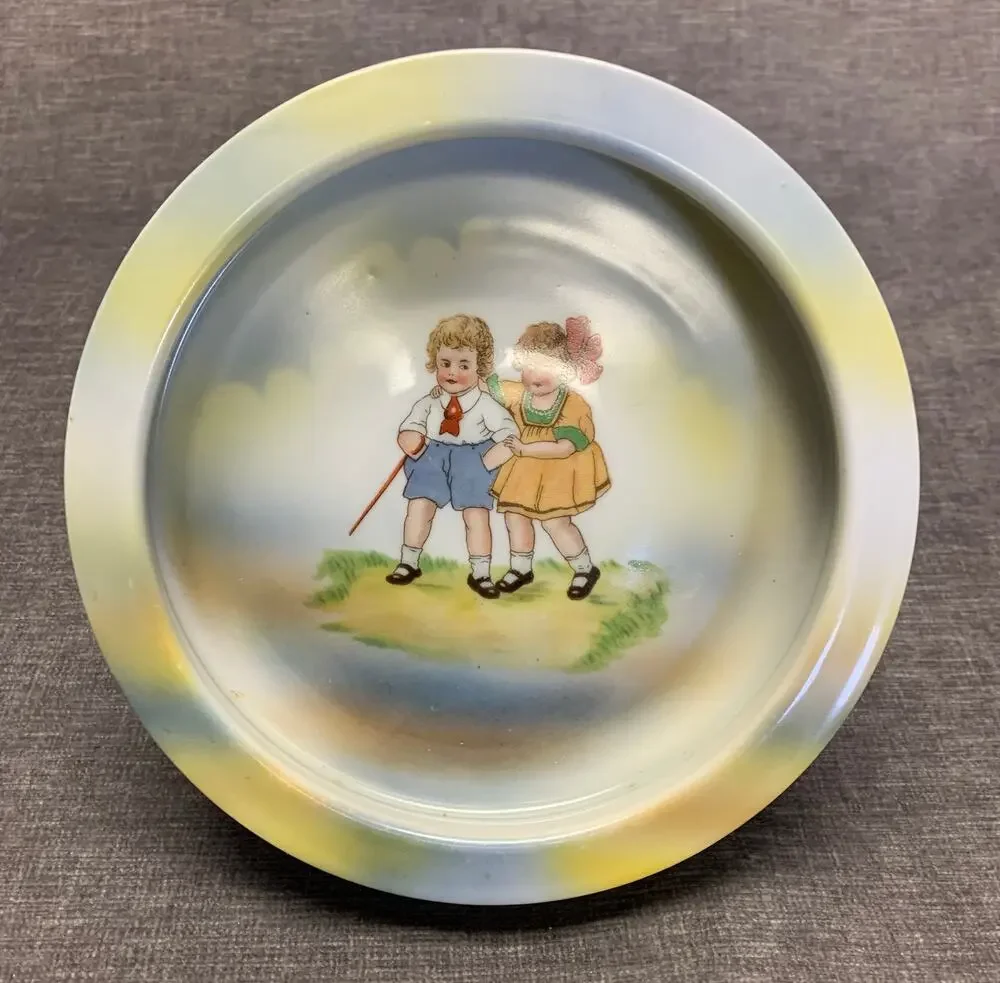 Vintage Early 1900s Germany Three-Crown Children's China Food Bowl 7.5